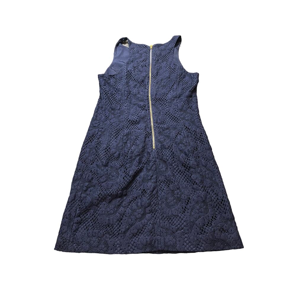 Lilly Pulitzer Navy Augusta Lace Mini Shift Dress Size 8 Womens - Picture 4 of 10
